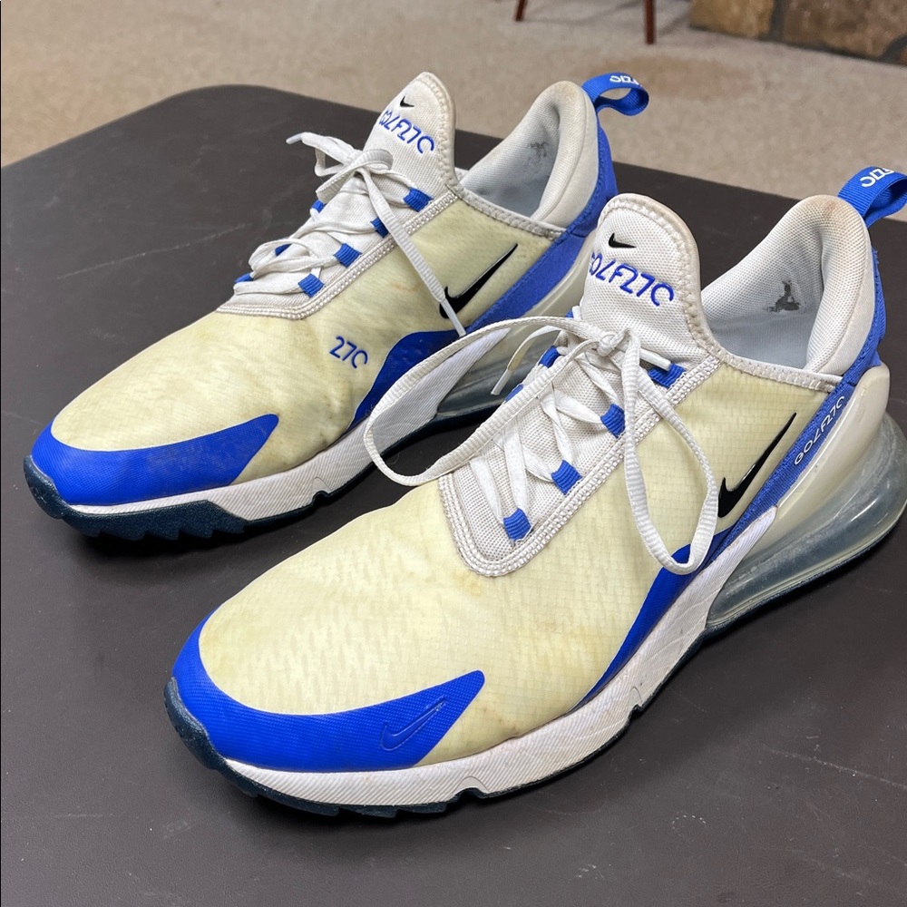 Nike Golf 270 Air Max 270 in Blue and White Sz.13